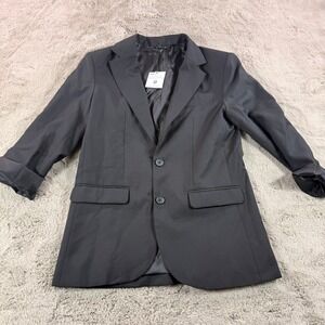 NWT &Other Stories Paris Atelier Black Wool Blazer Jacket Minimalist Career US 2